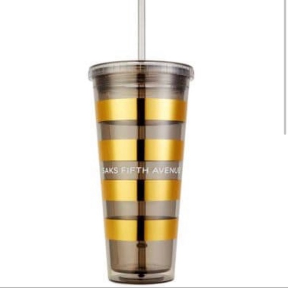Saks Fifth Avenue Other - NWT Saks Fifth Avenue Signature Tumbler Black Gold Exclusive Collection